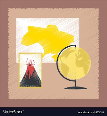 Flat shading style icon subjects of study vector image