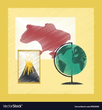 Flat shading style icon subjects of study vector image