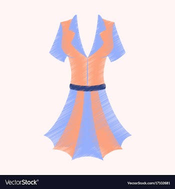 Flat shading style icon summer dress vector image