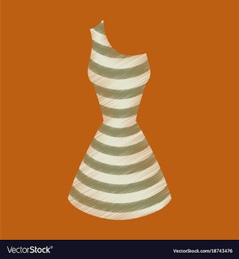 Flat shading style icon summer dress vector image