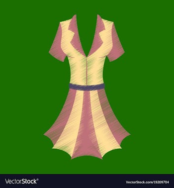 Flat shading style icon summer dress vector image
