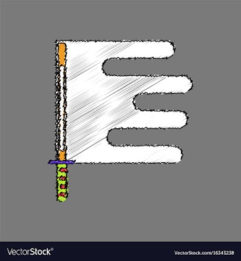 Flat shading style icon sword and shuriken vector image