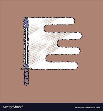 Flat shading style icon sword and shuriken vector image