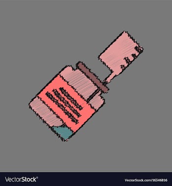 Flat shading style icon syringe with medicine vector image