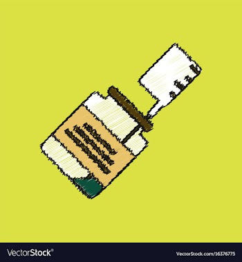 Flat shading style icon syringe with medicine vector image