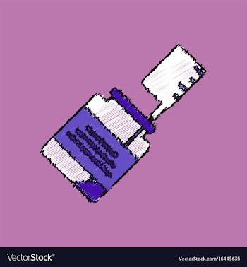 Flat shading style icon syringe with medicine vector image