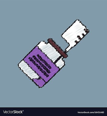 Flat shading style icon syringe with medicine vector image