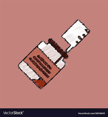 Flat shading style icon syringe with medicine vector image