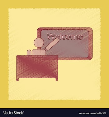 Flat shading style icon table board teacher vector image