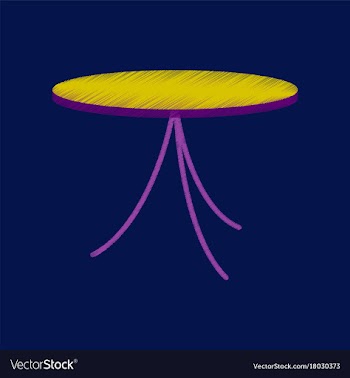 Flat shading style icon table vector image
