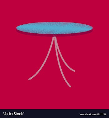 Flat shading style icon table vector image