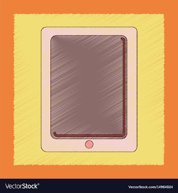 Flat shading style icon tablet gadget vector image