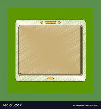 Flat shading style icon tablet gadget vector image