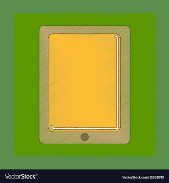 Flat shading style icon tablet gadget vector image