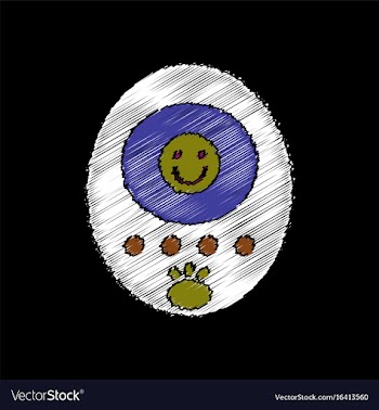 Flat shading style icon tamagotchi pets pocket vector image