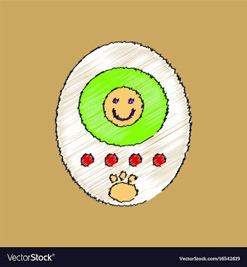 Flat shading style icon tamagotchi pets pocket vector image