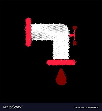 Flat shading style icon tap is dripping vector image