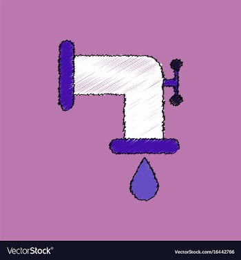 Flat shading style icon tap is dripping vector image