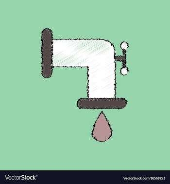 Flat shading style icon tap is dripping vector image
