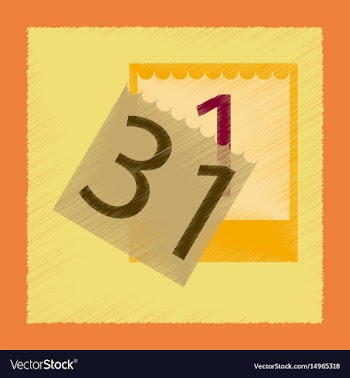 Flat shading style icon tear-off calendar vector image
