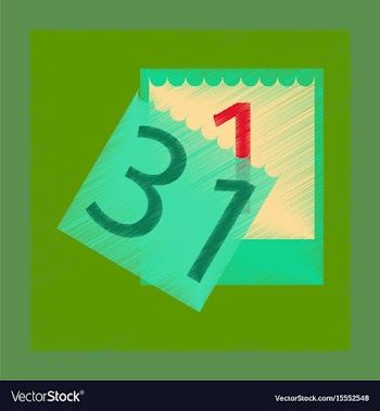 Flat shading style icon tear-off calendar vector image