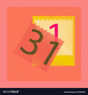 Flat shading style icon tear-off calendar vector image