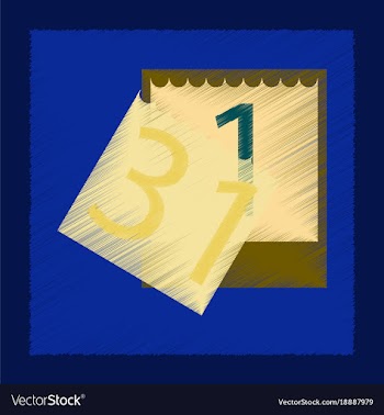 Flat shading style icon tear-off calendar vector image