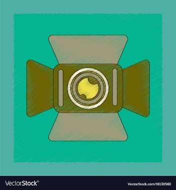 Flat shading style icon technology camcorder vector image