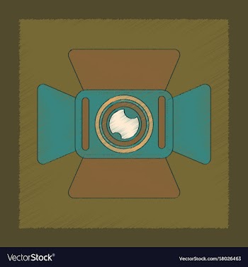 Flat shading style icon technology camcorder vector image