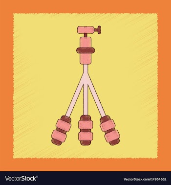 Flat shading style icon technology tripod vector image