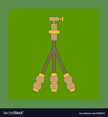 Flat shading style icon technology tripod vector image