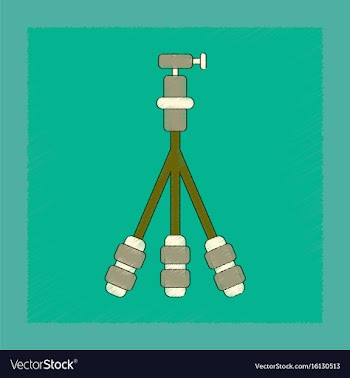 Flat shading style icon technology tripod vector image
