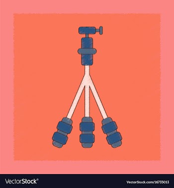 Flat shading style icon technology tripod vector image