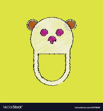 Flat shading style icon teddy bear bib vector image