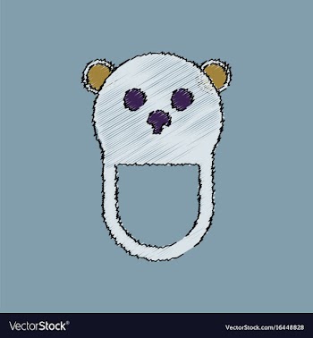 Flat shading style icon teddy bear bib vector image