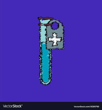 Flat shading style icon test tube vector image
