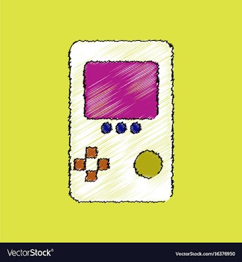 Flat shading style icon tetris portable game vector image