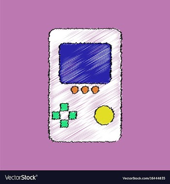 Flat shading style icon tetris portable game vector image