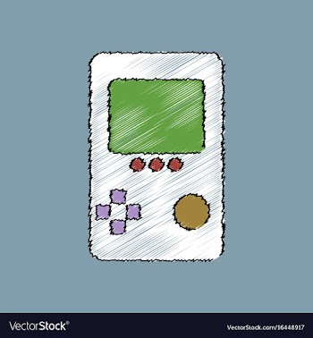 Flat shading style icon tetris portable game vector image
