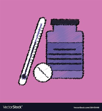 Flat shading style icon thermometer with bank and vector image