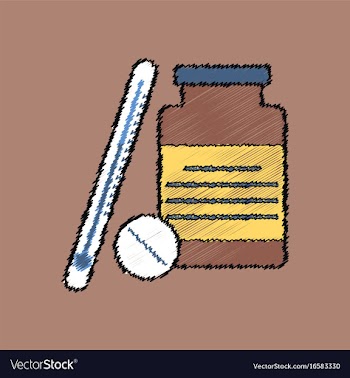Flat shading style icon thermometer with bank and vector image