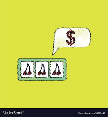 Flat shading style icon three cherries equal money vector image