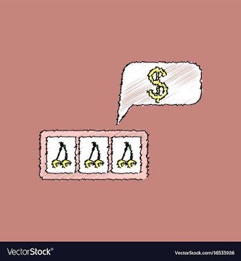 Flat shading style icon three cherries equal money vector image