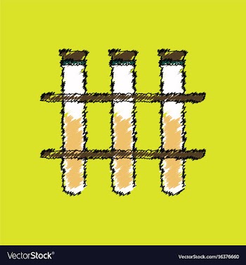 Flat shading style icon three test tube vector image