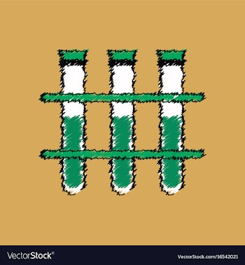 Flat shading style icon three test tube vector image