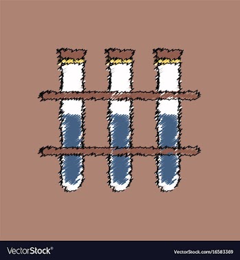 Flat shading style icon three test tube vector image