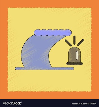 Flat shading style icon tornado alarm lamp vector image