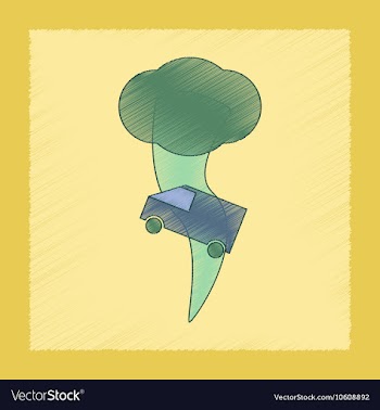Flat shading style icon tornado car vector image
