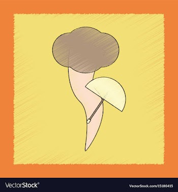 Flat shading style icon tornado umbrella vector image