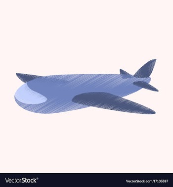Flat shading style icon toy airplane vector image